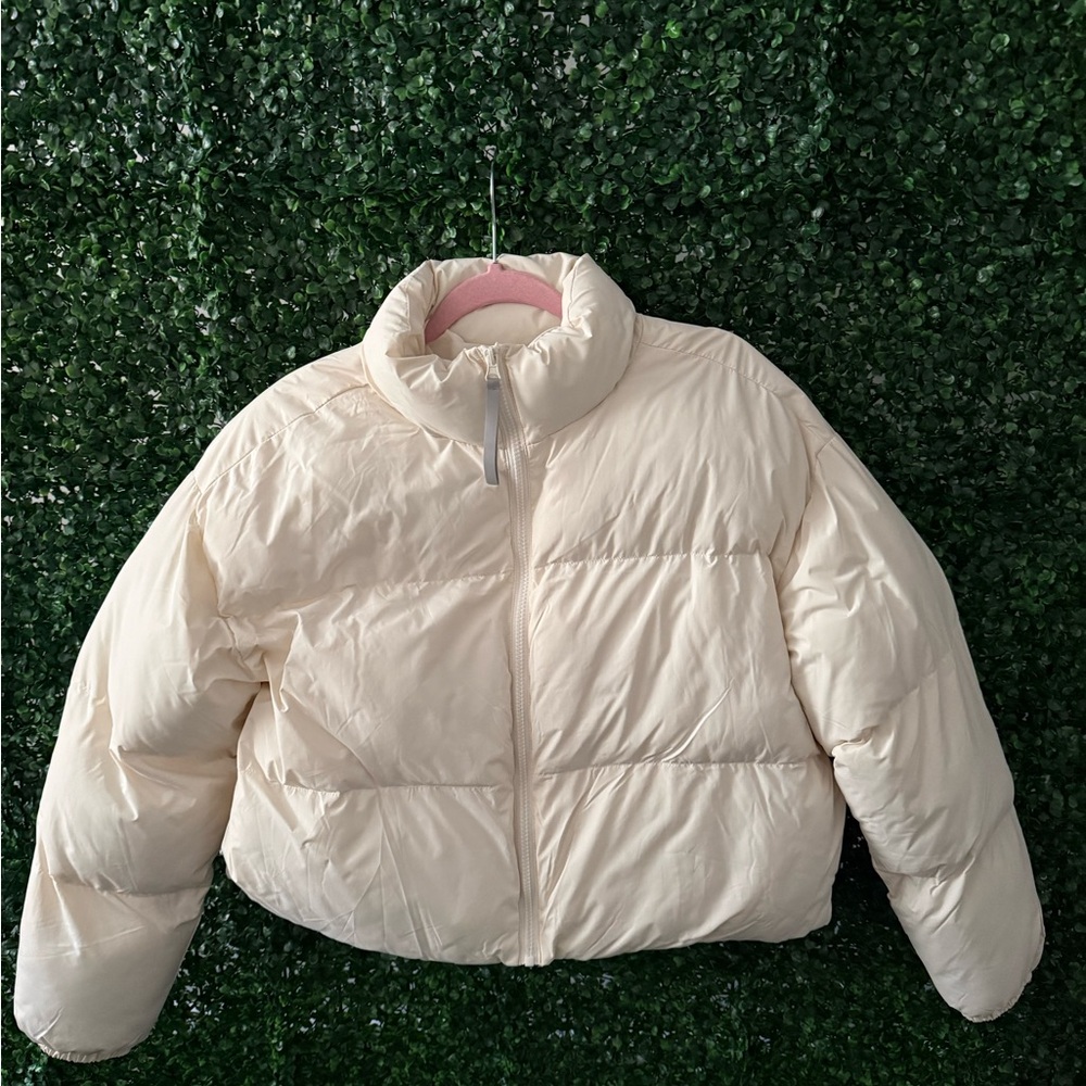 Fabletics Off-White Puffer Jacket - image 1
